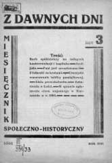 Z Dawnych Dni: miesięcznik społeczno-historyczny 1933 zeszyt 3