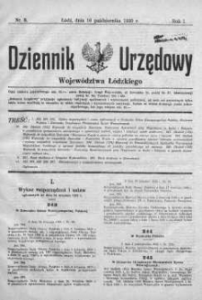 Dziennik Urzędowy Województwa Łódzkiego 16 październik 1920 nr 8