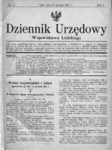 Dziennik Urzędowy Województwa Łódzkiego 17 styczeń 1921 nr 2