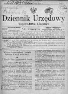 Dziennik Urzędowy Województwa Łódzkiego 7 luty 1921 nr 5