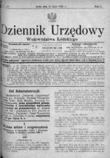 Dziennik Urzędowy Województwa Łódzkiego 11 lipiec 1921 nr 25