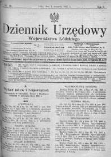 Dziennik Urzędowy Województwa Łódzkiego 1 sierpień 1921 nr 28