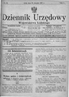 Dziennik Urzędowy Województwa Łódzkiego 20 sierpień 1921 nr 31
