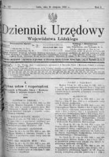 Dziennik Urzędowy Województwa Łódzkiego 29 sierpień 1921 nr 32