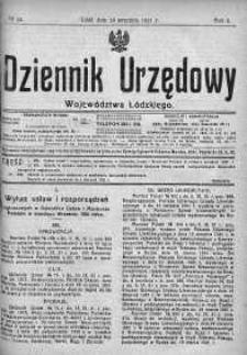 Dziennik Urzędowy Województwa Łódzkiego 19 wrzesień 1921 nr 35