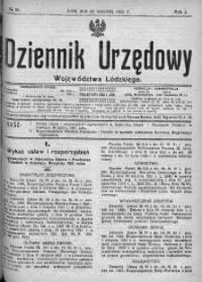 Dziennik Urzędowy Województwa Łódzkiego 16 wrzesień 1921 nr 36