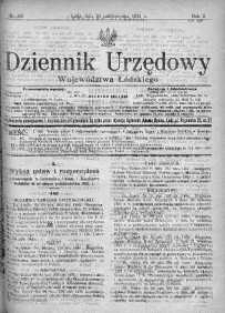 Dziennik Urzędowy Województwa Łódzkiego 24 październik 1921 nr 39