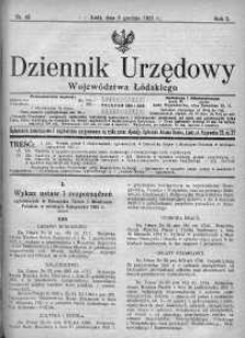 Dziennik Urzędowy Województwa Łódzkiego 3 grudzień 1921 nr 45