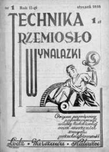Technika, Rzemiosło, Wynalazki 1938 styczeń nr 1