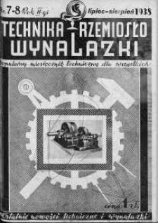Technika, Rzemiosło, Wynalazki 1938 lipiec-sierpień nr 7-8