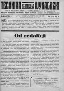 Technika, Rzemiosło, Wynalazki 1938 grudzień nr 12