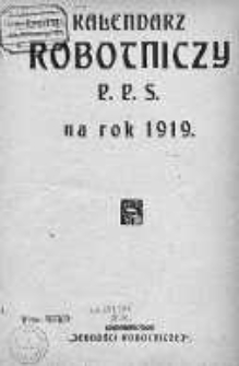 Kalendarz Robotniczy P.P.S. na rok 1919