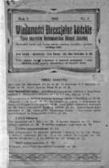 Wiadomości Diecezjalne Łódzkie. Pismo kwartalne Duchowieństwa Diecezji Łódzkiej 1922 nr 1