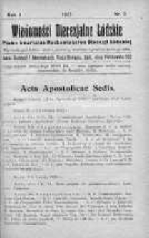 Wiadomości Diecezjalne Łódzkie. Pismo kwartalne Duchowieństwa Diecezji Łódzkiej 1923 nr 2