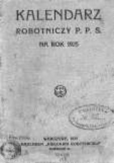 Kalendarz Robotniczy P.P.S. na rok 1925