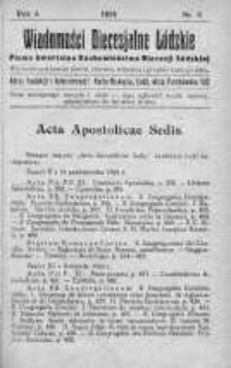 Wiadomości Diecezjalne Łódzkie. Pismo kwartalne Duchowieństwa Diecezji Łódzkiej 1924 nr 4
