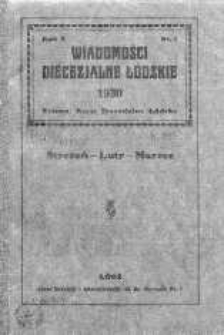 Wiadomości Diecezjalne Łódzkie 1930 nr 1