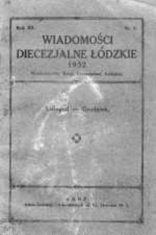Wiadomości Diecezjalne Łódzkie 1932 nr 6