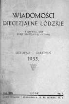 Wiadomości Diecezjalne Łódzkie 1933 nr 7