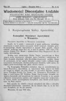 Wiadomości Diecezjalne Łódzkie 1935 nr 7-8