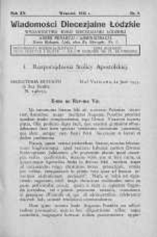 Wiadomości Diecezjalne Łódzkie 1935 nr 9