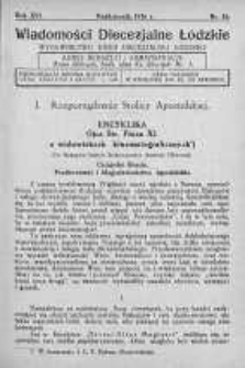 Wiadomości Diecezjalne Łódzkie 1936 nr 10