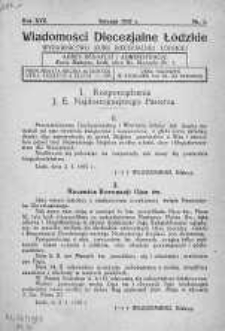 Wiadomości Diecezjalne Łódzkie 1937 nr 1