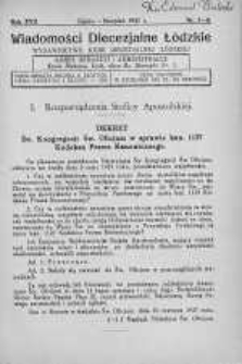 Wiadomości Diecezjalne Łódzkie 1937 nr 7-8