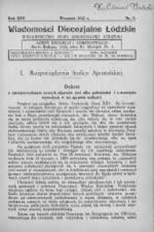 Wiadomości Diecezjalne Łódzkie 1937 nr 9
