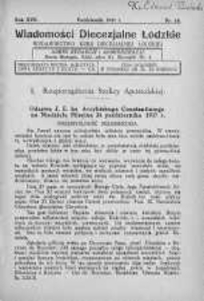 Wiadomości Diecezjalne Łódzkie 1937 nr 10