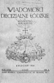 Wiadomości Diecezjalne Łódzkie 1938 nr 4