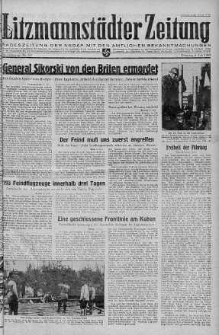 Litzmannstaedter Zeitung 6 lipiec 1943 nr 187