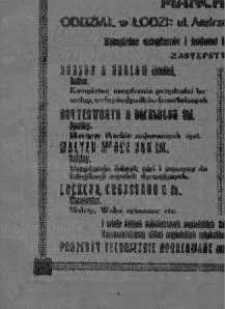 Przegląd Włókienniczy. Organ Przemysłu i handlu Włókienniczego Rzeczypospolitej Polskiej 31 lipiec 1923 nr 12/13