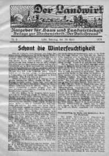 Der Landwirt 24 kwiecień 1938 nr 8