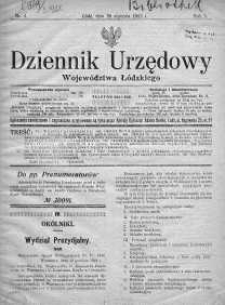 Dziennik Urzędowy Województwa Łódzkiego 28 styczeń 1922 nr 4