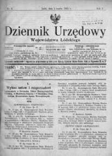 Dziennik Urzędowy Województwa Łódzkiego 4 marzec 1922 nr 9