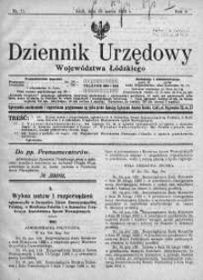Dziennik Urzędowy Województwa Łódzkiego 18 marzec 1922 nr 11