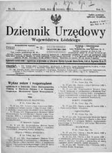 Dziennik Urzędowy Województwa Łódzkiego 29 kwiecień 1922 nr 18