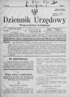 Dziennik Urzędowy Województwa Łódzkiego 27 maj 1922 nr 22