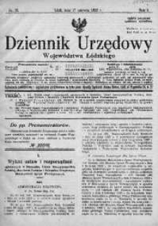 Dziennik Urzędowy Województwa Łódzkiego 17 czerwiec 1922 nr 25