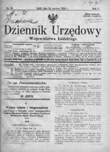 Dziennik Urzędowy Województwa Łódzkiego 24 czerwiec 1922 nr 26