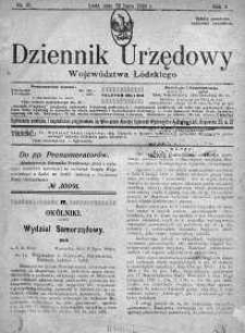 Dziennik Urzędowy Województwa Łódzkiego 29 lipiec 1922 nr 31