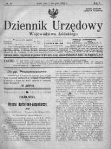 Dziennik Urzędowy Województwa Łódzkiego 5 sierpień 1922 nr 32