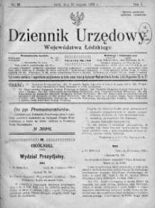Dziennik Urzędowy Województwa Łódzkiego 30 sierpień 1922 nr 36