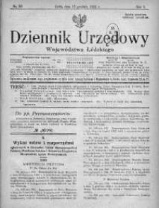 Dziennik Urzędowy Województwa Łódzkiego 15 grudzień 1922 nr 50