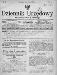 Dziennik Urzędowy Województwa Łódzkiego 30 grudzień 1922 nr 52
