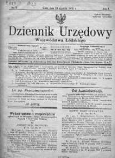 Dziennik Urzędowy Województwa Łódzkiego 20 styczeń 1923 nr 3