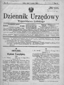 Dziennik Urzędowy Województwa Łódzkiego 9 marzec 1925 nr 10