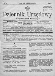 Dziennik Urzędowy Województwa Łódzkiego 14 kwiecień 1925 nr 15