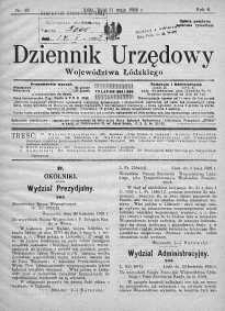 Dziennik Urzędowy Województwa Łódzkiego 11 maj 1925 nr 19